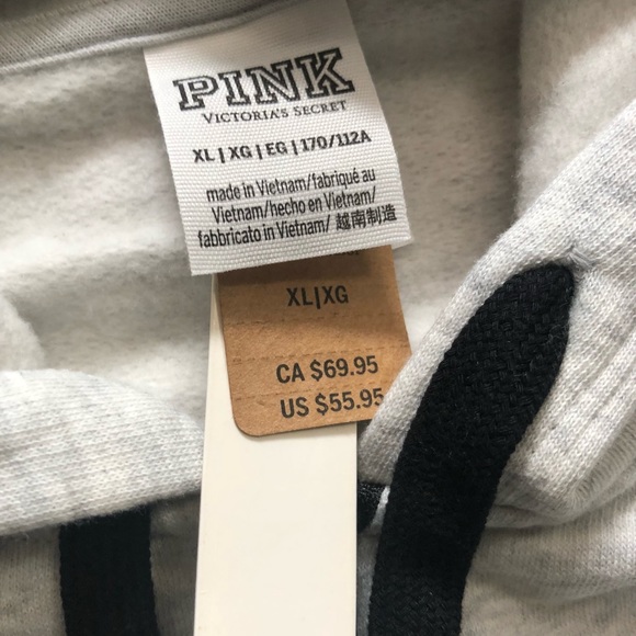 NWT PINK Everyday Lounge Full Zip Colorblock Hoodie XL - Picture 6 of 12